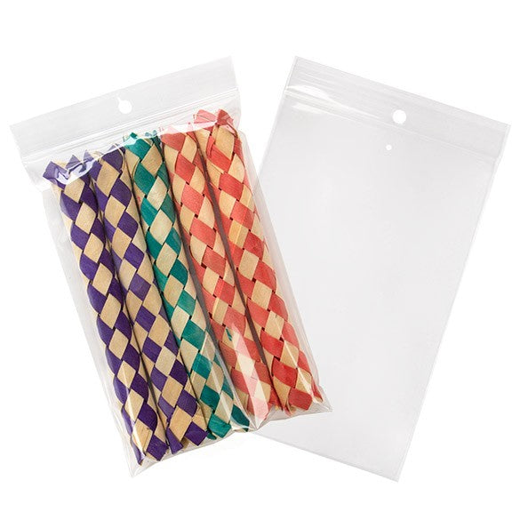 Grip Seal Bags with Hang and Vent-hole 10x15cm Crystal Clear PP 50 micron (100 pieces) [ZR46V]