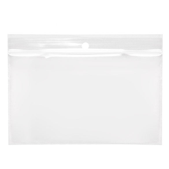 Grip Seal Bags with Hang hole 12.5x7.5cm Crystal Clear PP 50 micron (100 pieces) [ZR53]