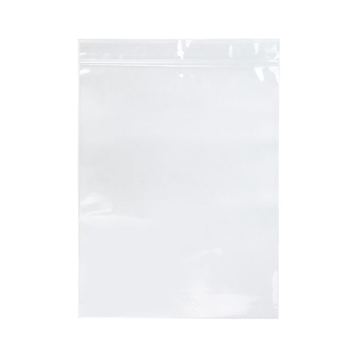 Grip Seal Bags with Hang and Vent-hole 18x23cm Crystal Clear PP 50 micron (100 pieces) [ZR79V]