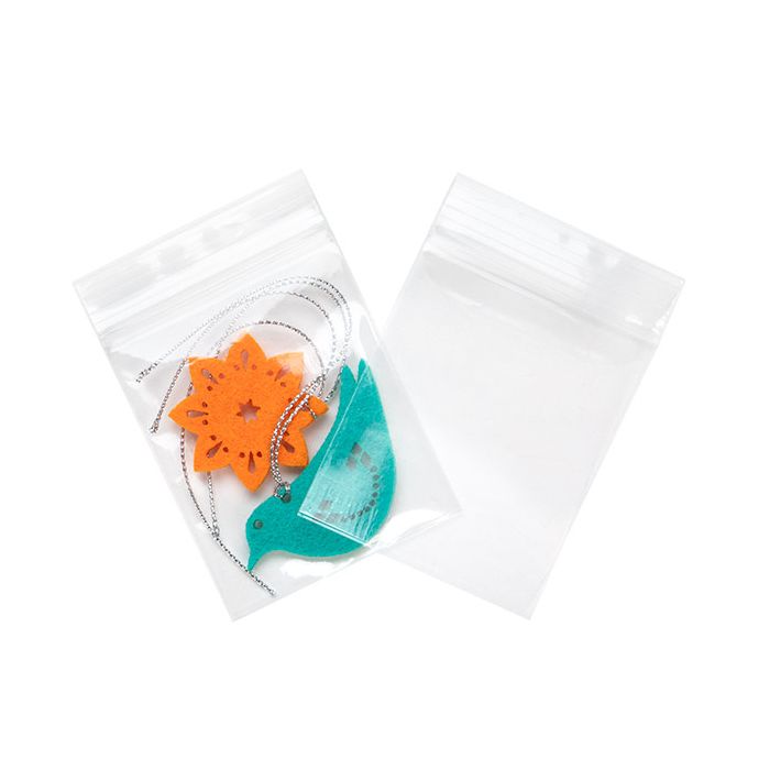 Grip Seal Bags 6.5x7.5cm Crystal Clear PP 75 micron