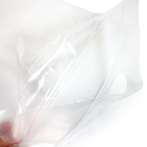 Plastic Carrier Bags Transparent 33.6x33.6 + 6.4cm 75 micron with Grip Seal (100 pieces) [ZH13CL5]