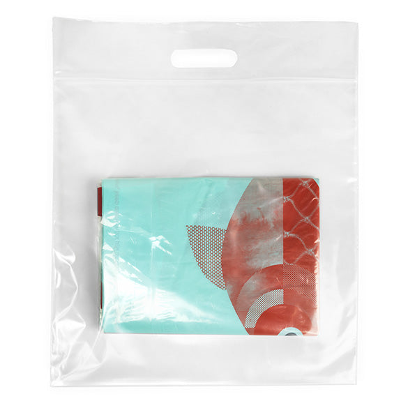 Plastic Carrier Bags Transparent 33.6x33.6 + 6.4cm 75 micron with Grip Seal (100 pieces) [ZH13CL5]