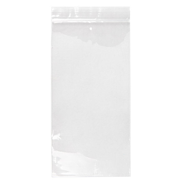 Grip Seal Bags with Vent-hole 10x20.5cm Crystal Clear PP 50 micron (100 pieces) [ZC48V]