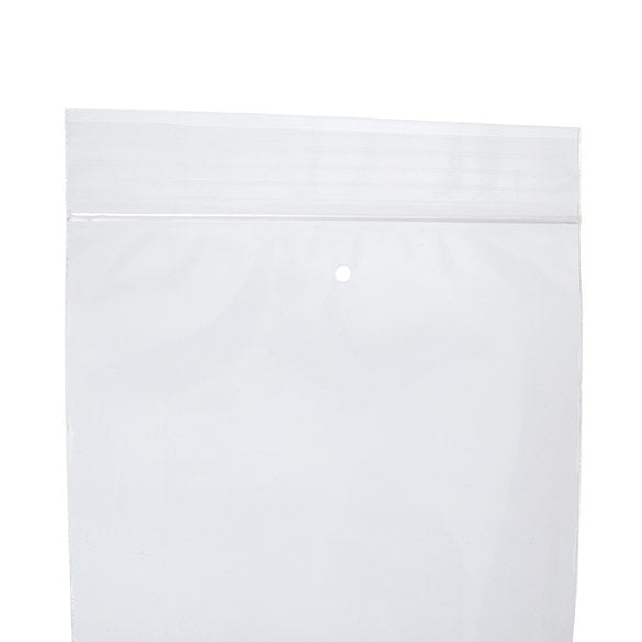 Grip Seal Bags with Vent-hole 10x20.5cm Crystal Clear PP 50 micron (100 pieces) [ZC48V]