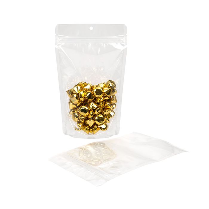 Clear Stand Up Zipper Pouch 13x8x20,5 cm with Hang Hole (100 Pieces) [ZBGCC3H]