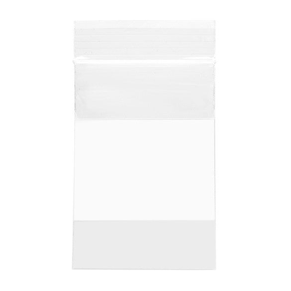 Grip Seal Bags with Write-on-Panel 5x7.5cm Crystal Clear PP 50 micron (100 pieces) [ZWC23]