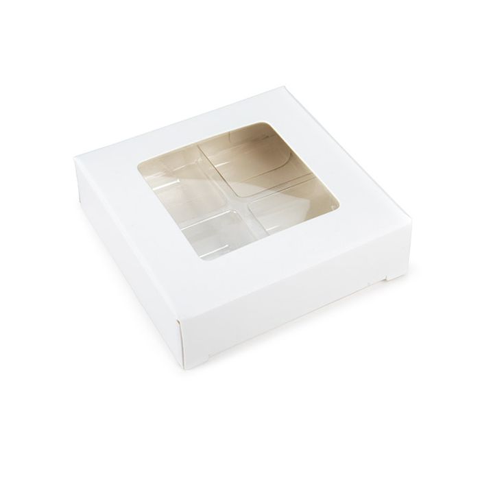 White Kraft Artisan Candy Box Set, Square Insert 7x2.1x6.8 cm