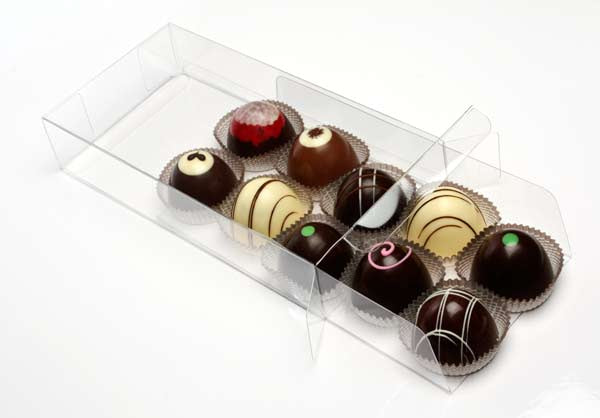 Plastic Gift Boxes for "chocolate" Truffels 10.8x4.1x21.6cm with Insert (100 pieces) [CNDY193]