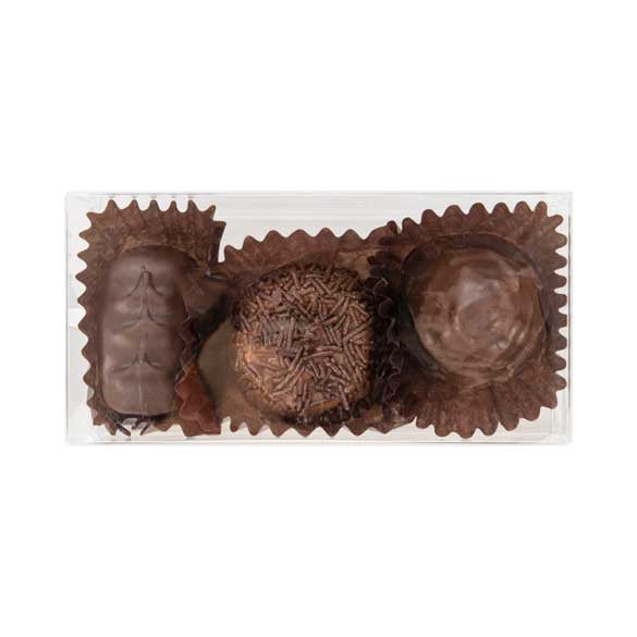 Plastic Gift Boxes for "chocolate" Truffels 5.4x3.5x10.8cm with Insert (100 pieces) [CNDY195]