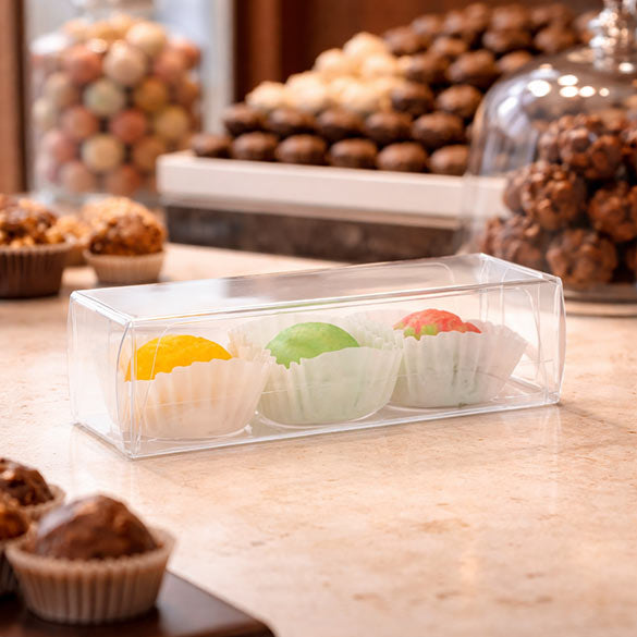 Plastic Gift Boxes for Chocolates 3.5x3.5x10.8cm with Insert (100 pieces) [CNDY196]