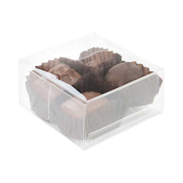 Plastic Gift Boxes for Chocolates 7x3.7x7cm with Insert (100 pieces) [CNDY227]