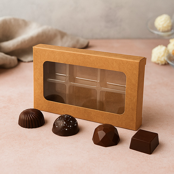 Kraft Gift Boxes for Candy Set of 6 pieces 7x1.4x10.5cm (25 pieces) [CNDY275]