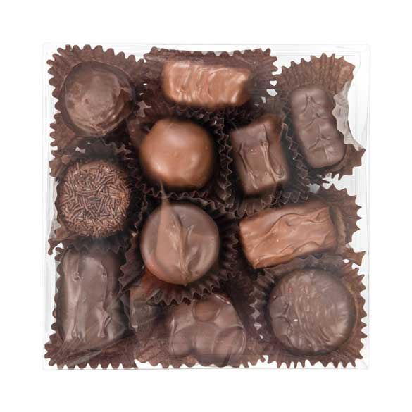 Plastic Gift Boxes for Chocolates 14.3x2.5x14.1cm with Insert (100 pieces) [CNDY48]