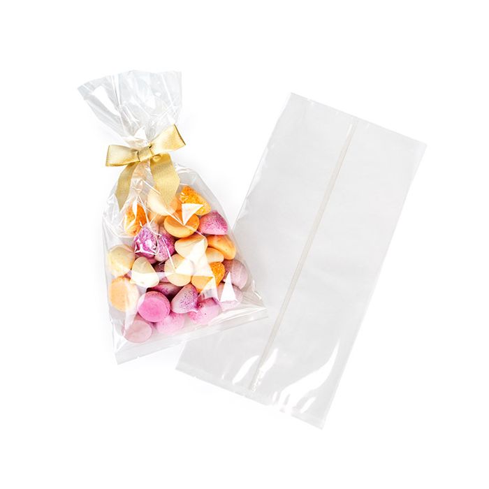 Eco-friendly Home Compostable Clear Flat Crinkle Bag 17.8x35.6 cm (100 pieces) [BGBFCB3]