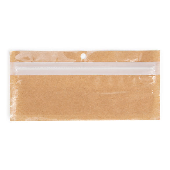 Eco-Friendly Grip Seal Bags Kraft 14x4.4 cm (100 pieces) [HZBBE8KC]