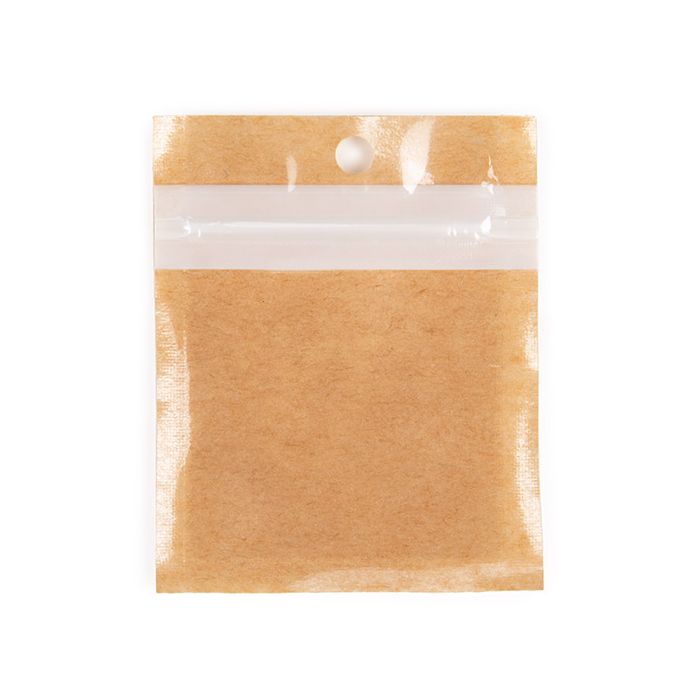 Eco-Friendly Grip Seal Bags Kraft 5.1x5.1 cm (100 pieces) [HZBBE9KC]