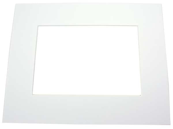 Mount Board bright White 19.1x24.1cm Window - Outer size 27.9x35.6cm Conservation Quality (25 pieces) [MS30027]