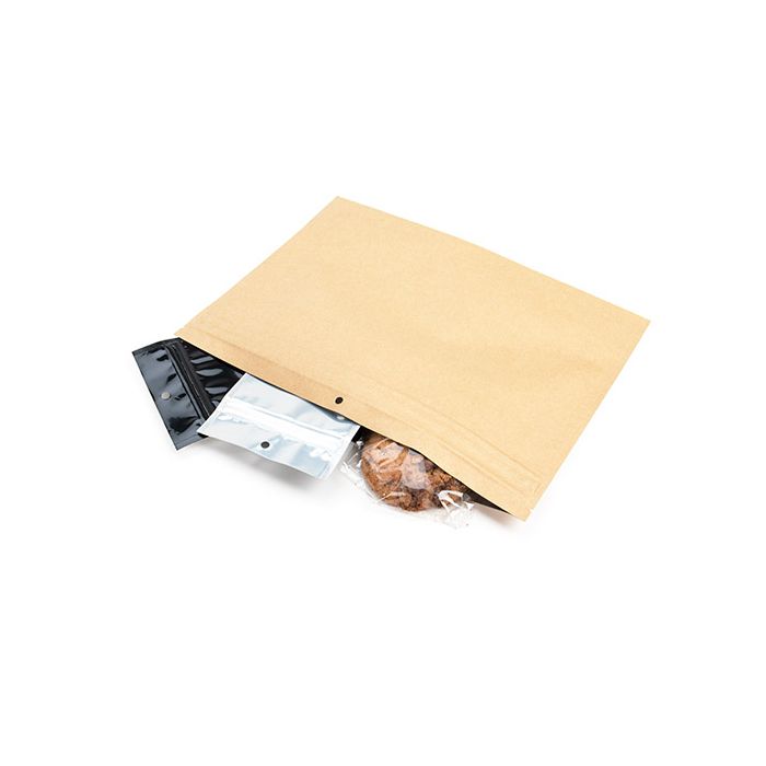 Kraft Child Resistant Pouch Bags 30,5x10x23 cm (100 Pieces) [CRP129K]