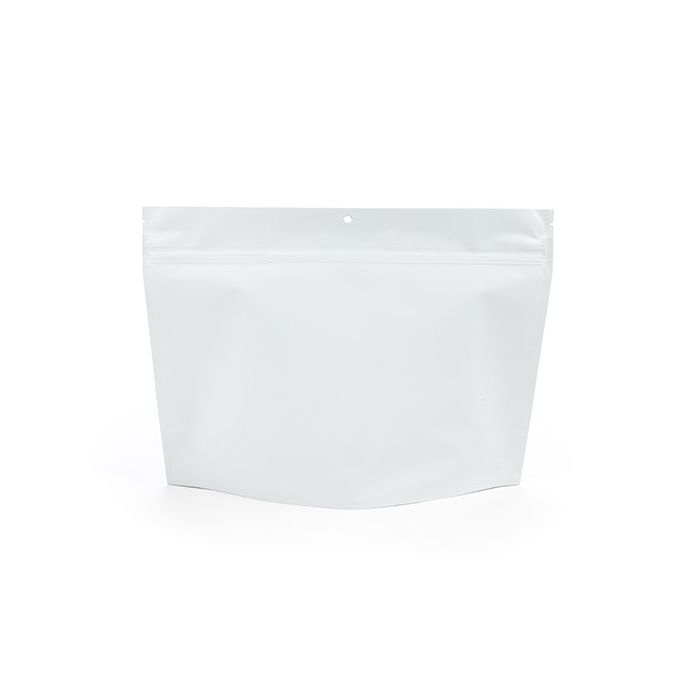 Matte White Child Resistant Pouch Bags 30,5 x 10 x 23 cm