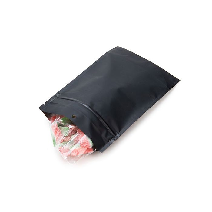 Child Resistant Pouch Bags Matte Black 13x6,4x20,6cm (100 Pieces) [CRP3MB]