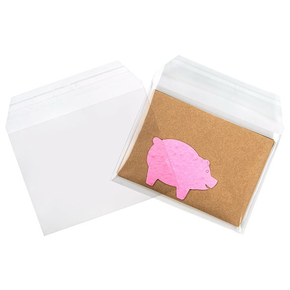 Plastic Bags 14.4x10.8cm Transparent Peel and Seal (100 pieces) [B45SCT]
