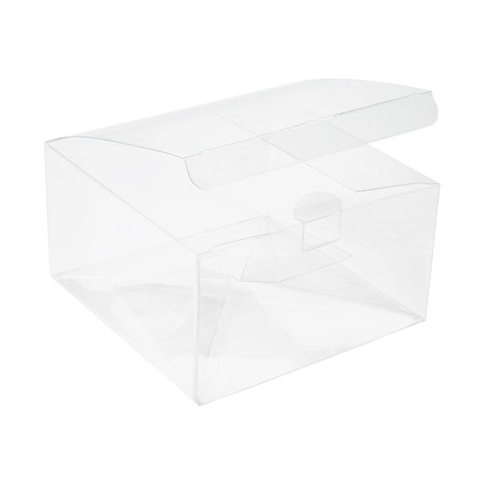 Plastic Gift Boxes 13.7x13.7x7.6cm Food Safe with Autolock Bottom (25 pieces) [PLB201]