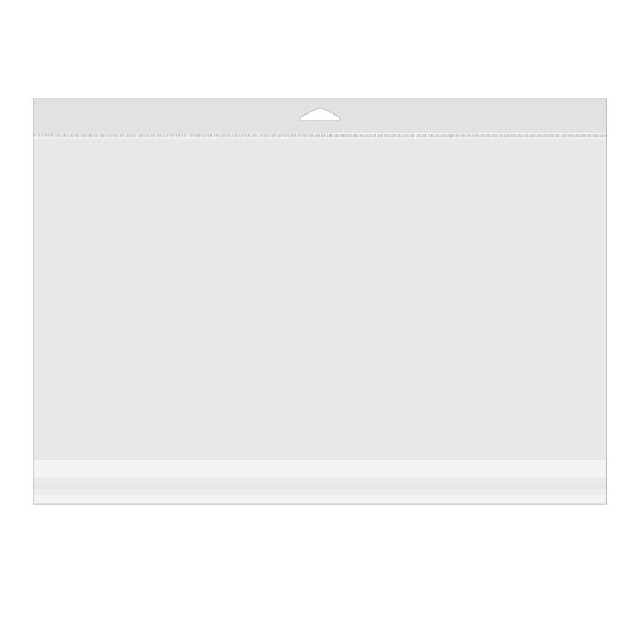 Headerbags 42.9x24.2cm Reclosable and Crystal Clear (100 pieces) [HB16X9]