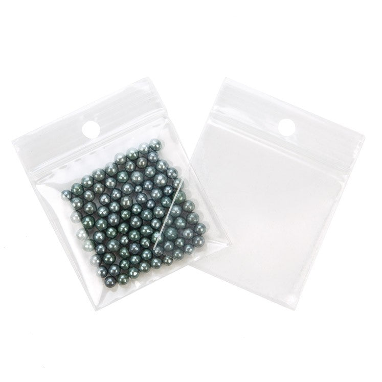 Grip Seal Bags with Hang hole 5x5cm Crystal Clear PP 100 micron (100 pieces) [Z4R22]