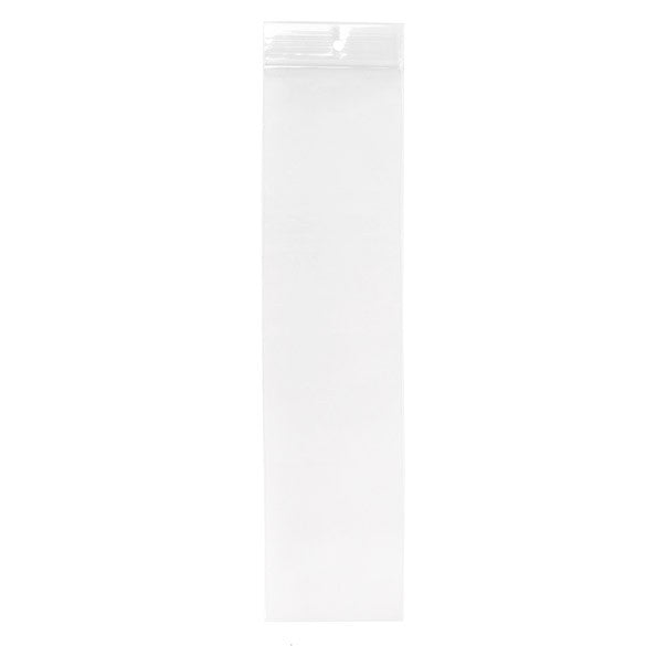 Grip Seal Bags with Hang hole 7.5x30.5cm Crystal Clear PP 50 micron (100 pieces) [ZR312]