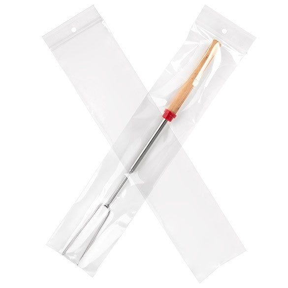 Grip Seal Bags with Hang hole 7.5x35.5cm Crystal Clear PP 50 micron (100 pieces) [ZR314]