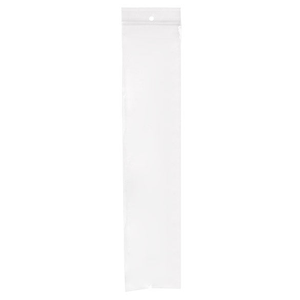 Grip Seal Bags with Hang hole 7.5x35.5cm Crystal Clear PP 50 micron (100 pieces) [ZR314]