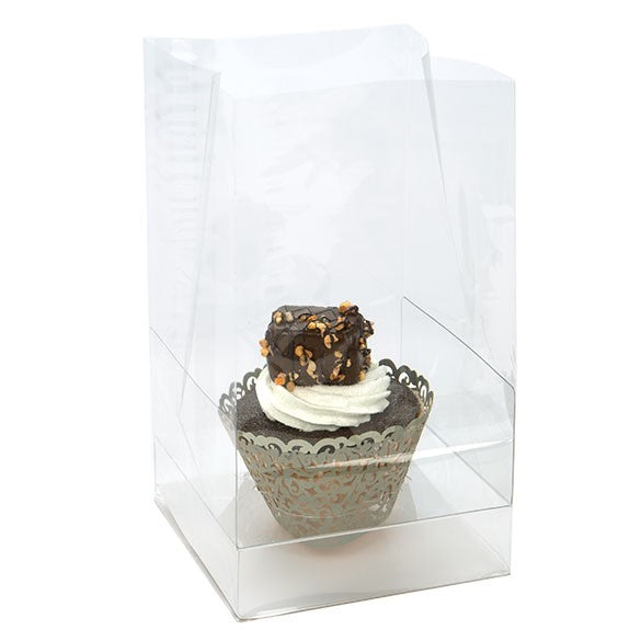Bags Set with Paper Insert for 1 Cupcake 10.2x10.2x17.8cm (100 pieces) [CBG4]