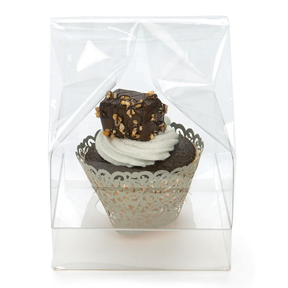 Bags Set with Paper Insert for 1 Cupcake 10.2x10.2x17.8cm (100 pieces) [CBG4]