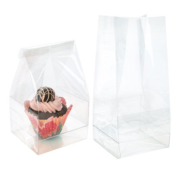 Bags Set for 1 Cupcake 10.2x10.2x22.9cm with White Insert (100 pieces) [CBG4XL]