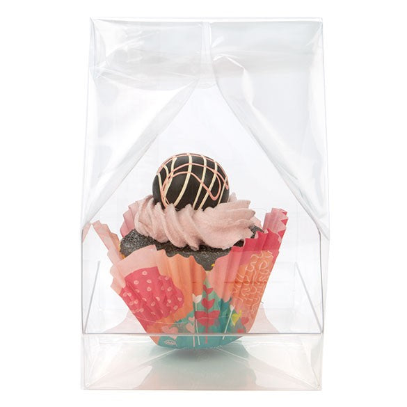 Bags Set for 1 Cupcake 10.2x10.2x22.9cm with White Insert (100 pieces) [CBG4XL]