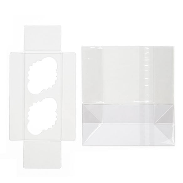 Bags Set for 2 Mini Cupcakes 12.7x5.7x12.7cm with White Insert (100 pieces) [CBG9]