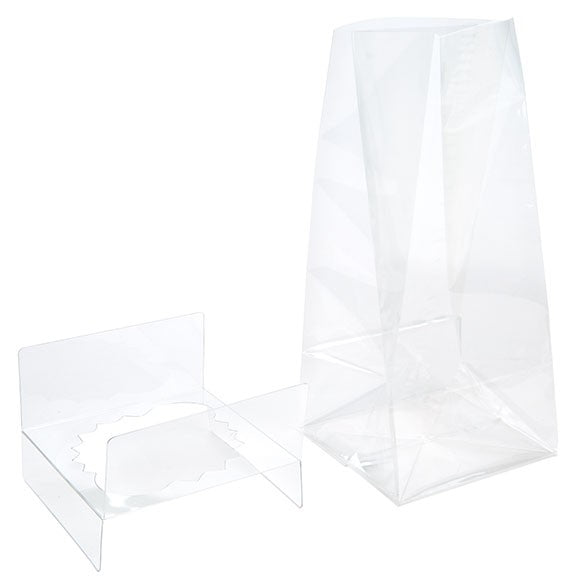 Bags Set for 2 Mini Cupcakes 12.7x5.7x12.7cm with White Insert (100 pieces) [CBG9]
