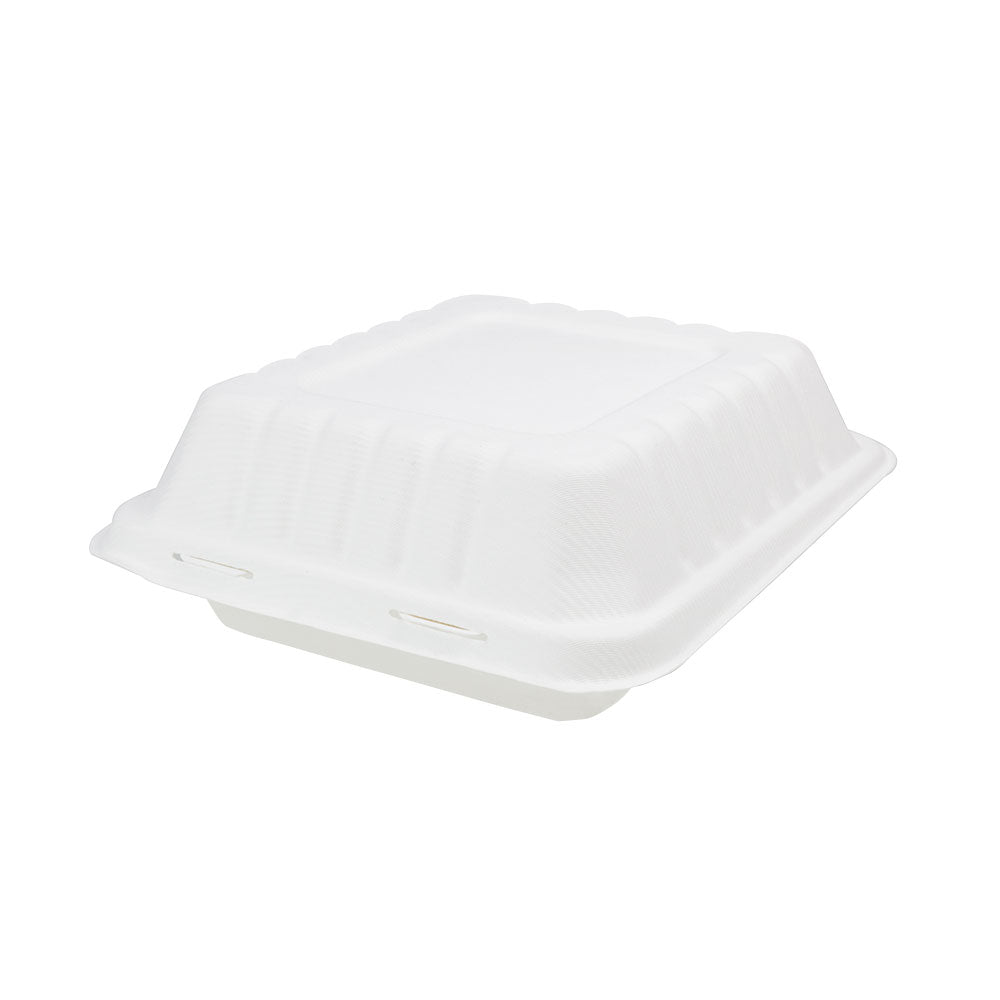 Bowl with lid Sugarcane 22x18.5x7 cm (200 pieces) [GB-DFC01316]