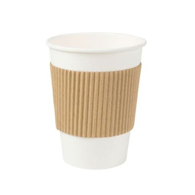 Cup sleeves Cardboard for 200 ml Paper Cup, Brown (1000 pieces) [GB-DHD04782]
