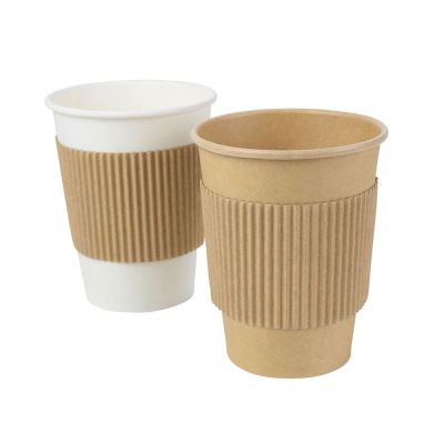 Cup sleeves Cardboard for 200 ml Paper Cup, Brown (1000 pieces) [GB-DHD04782]