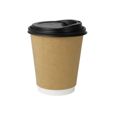Double-walled Cup Cardboard 300 ml Ø 80 Brown (500 pieces) [GB-DHD04882]