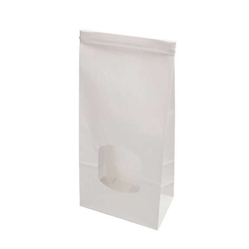 Bags Kraft White with Closure 11.5x7x24.5 cm (400 pieces)