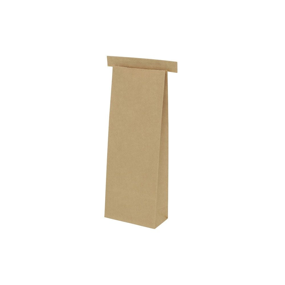 Kraft bags Brown 9x4.5x23.5 cm reclosable (500 pieces) [GB-DRE03340]