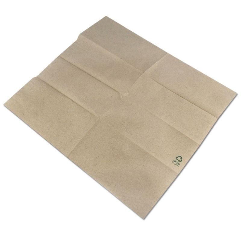 Napkins Paper Brown 32x32 cm 1 layer 1/8 fold (6000 pieces) [GB-DSE02805]