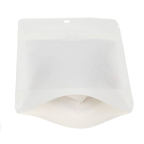 Stand Up Pouches Compostable Kraft White 10.2x6x15.2cm | 57 grams (100 pieces) [ZBGEK2W]