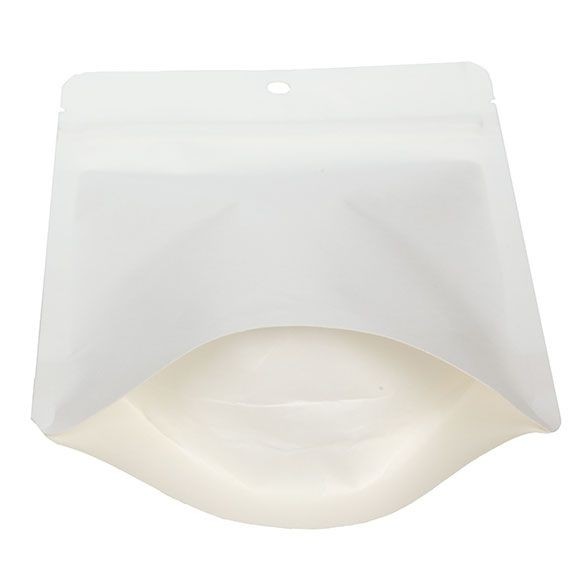 Stand Up Pouches Compostable Kraft White 13x7.9x20.6cm | 113 grams (100 pieces) [ZBGEK3W]