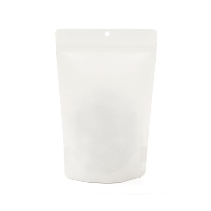 Stand Up Pouches Compostable Kraft White 14.9x8.9x23.2cm | 312 grams (100 pieces) [ZBGEK7W]