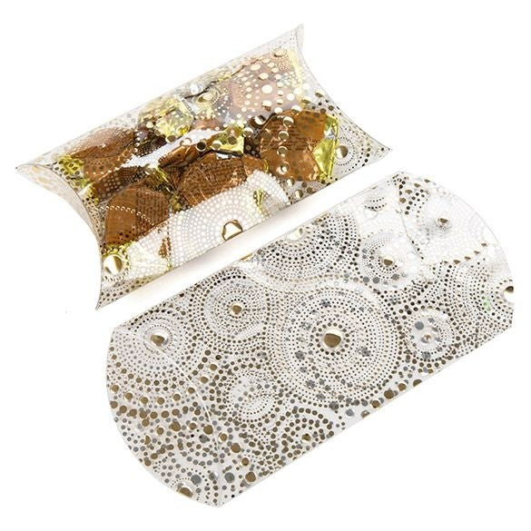 Pillow Packs Hot Stamp Print Gold 10x4x17cm (25 pieces) [FS205]