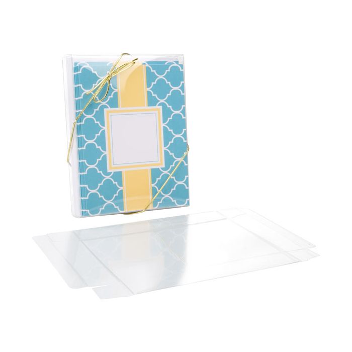 Plastic Gift Boxes 11.4x2.5x14.9cm Crystal Clear (25 pieces) [FB17]