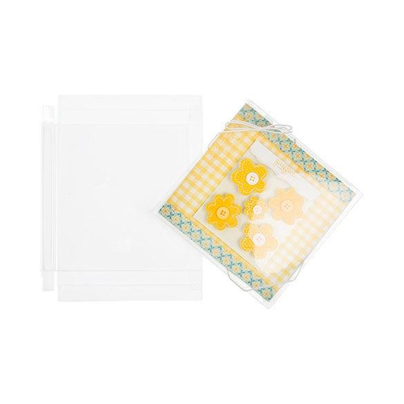 Plastic Gift Boxes 14.9x1.6x14.9cm Crystal Clear (25 pieces) [FB190]